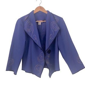 Wearable Art Marylou Ozbolt Storer wool jacket Fiber Arts Seattle embroidered
